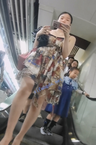 『D·D』-191-油画碎边连衣裙，长白腿，白内